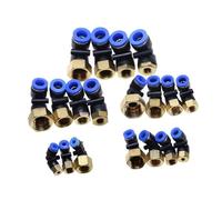 PLF" Hose OD 4-12mm - Internal Thread M5'' 1/8'' 1/4'' 3/8'' 1/2'' Pneumatic Female Elbow Connector Tube Air Push In Fitting NWPNLXEA(6mm OD Hose,1/2")