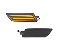 PLFMFVBLBG Clignotants Latéraux pour Macan pour Type pour 95B 2014-2024 LED Voiture Pare-Chocs Avant Feux De Position Latéraux Clignotants Feux De Stationnement(Smoke Lens Amber)