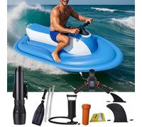 Pliable 2 en 1Bateau Gonflable éLectrique 500w 10000mah Scooter sous-Marin - Moteur Jet Ski Portable Et Sup pour La PlongéE,Natation Et Le Kayak,éQuipement De Nage De PlongéE en Mer,White