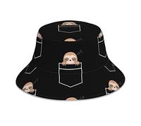 Pliable Chapeau bob Poche Sloth Réversible Chapeau de Rave pour Hommes,Shopping,Sport en Plein air,Jardinage,Unisexe