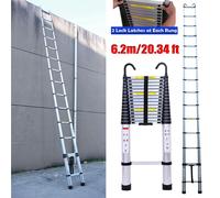 Dayplus Échelle télescopique multifonction aluminium escamotable 6,2 m pour atelier