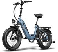 Pliable FAT E-Bike Hommes Vélo électrique VTT Trekking avec batterie 20AH 20 pouces Vélo pliant E-Vélo pliant E-Bike Bleu