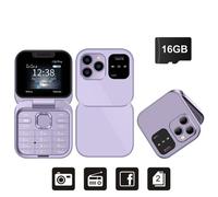 Pliable mini téléphone 2G-Dual SIM,Quick Dial,écran 1,77"",Magic Voix,jack 3,5mm,USB-C