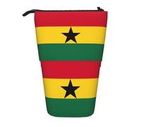 Pliable Pochette Drapeau Du Ghana Sac À Crayons Multifonction Plumier Multicolore Trousse Scolaire Pour Enseignants, Étudiant, Cadeau
