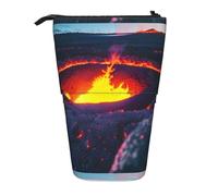 Pliable Pochette Volcan Kilauea Trousse À Crayons Debout Portable Sac Pencil Holder Multicolore Trousse Scolaire Pour Fille, Adolescent, Garçon