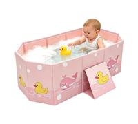 Pliable pour Bébé et Enfant - Motif Canard Rigolo | de Voyage Portable avec Système Anti-Basculement | Grand Volume en PVC Robuste pour Salle de Bain, Camping et Vacances | 78cm