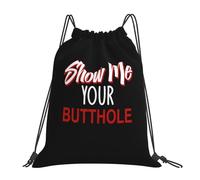 Pliable Sac à Dos à Cordon Montre-Moi Ton Trou du Cul Sac pour école Sac à Motifs 36x42cm pour Yoga,Voyages légers,Rangement de vêtements Chaussures