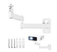 Pliable Support Projecteur Plafond, Support Videoprojecteur Plafond RéGlable Rotation à 360°, Support Mural pour Etagere Videoprojecteur Avec Vis 1/4" pour Home CinéMa, Salle de Jeux, Bureau