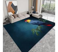 Pliable Tapis Animaux et Oiseaux Style réaliste de la Jungle Modèle pour Salon 120 x 170cm, Rug D'éveil Lavables avec Dos Antidérapant Tapis à Poils Courts pour Salle à Manger Bureau Filles Garçons