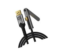 Pliable Type-C 2.1 Câble de moniteur, cordon tressé 16K 60 Hz de 2 M pour la diffusion d ' écran et l ' utilisation d ' un affichage externe pliable Casting d ' écran Sortie de bureau Station