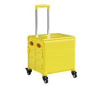 PliableChariot utilitaire avec poignée rétractablePortableRollingShoppingCrateforGroceriesTravelOffice & Camping Léger et Durable Design