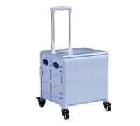 PliableChariot utilitaire avec poignée rétractablePortableRollingShoppingCrateforGroceriesTravelOffice & CampingHeavyDutyDesign léger