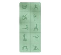 Pliage Portable Tapis de Yoga Comfort Fitness AntidéRapant Tapisde Gymnastique Multi-Usage Les Abdominaux pour Perte Poids MéDitationstretching EntraîNement AéRobic(Green)