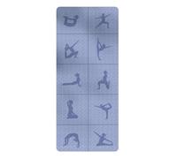 Pliage Portable Tapis de Yoga Comfort Fitness AntidéRapant Tapisde Gymnastique Multi-Usage Les Abdominaux pour Perte Poids MéDitationstretching EntraîNement AéRobic(Blue)
