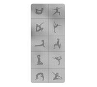 Pliage Portable Tapis de Yoga Comfort Fitness AntidéRapant Tapisde Gymnastique Multi-Usage Les Abdominaux pour Perte Poids MéDitationstretching EntraîNement AéRobic(Gray)