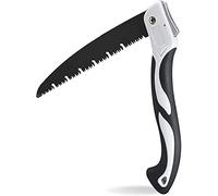 Pliage Scie À Main, Robuste SK5 Haute En Acier Au Carbone Lame Scie À Main, premium Scie D'élagage avec Serrure Soft Comfort Grip pour Camping, Jardinage, Chasse, Travail Du Bois,PVC (S - 410mm)