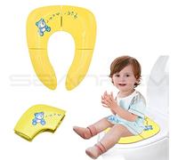 pliant bébé Siège de toilette d'apprentissage de la propreté, antidérapant Coussinets en silicone Housses de siège Sacs de voyage portable réutilisables tout-petits Potty Trainer Bague No-pinch ajustement serré Joint Motif pour la plupart des toilettes de taille standard