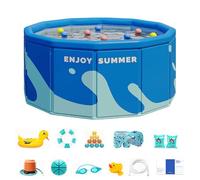 pliante - baignoire de baignade de famille portable, pliable pour garçons, filles, adultes, familles, animaux domestiques