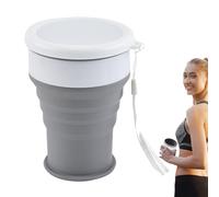 pliants - Tasse à rabat en silicone réutilisable de 350 ml avec couvercle sécurisé | Tasse portable anti-fuite. Peut être utilisée comme boisson chaude ou froide. Parfait pour le camping, la