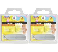 PLIC AUDIO - Bouchons d’Oreilles Enfants - Protection Multi-Usage - Atténuation 18dB - Protection Auditive Ultra Confortable - 2+1 Corolles et Double Filtre - Hypoallergéniques et Réutilisables