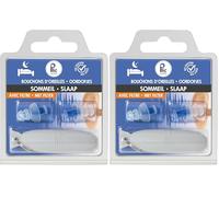 PLIC AUDIO - Bouchons d’oreilles pour dormir - Contre les Ronflements - Atténuation 18dB - Protection Auditive Ultra Confortable - 2+1 Corolles et Double Filtre - Hypoallergéniques et Réutilisables