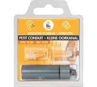 PLIC AUDIO - Bouchons d’Oreilles Anti-Bruit Petit Conduit - Atténuation 18dB - Protection Auditive Ultra Confortable - 2+1 Corolles et Double Filtre - Hypoallergéniques et Réutilisables