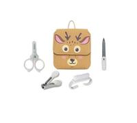 Kit manucure bébé ● ciseaux, coupe ongles, brosse, lime ● Etuis unique Cerf ● Qualitatif et résistant