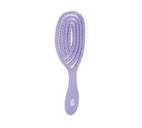 PLIC BEAUTY - Brosse Démêlante Incurvée - Poils Nylon Perlés - Anti-Glisse - Design Ergonomique - Adaptée Cheveux Secs & Mouillés - Stimulation du Cuir Chevelu - Couleur Lavande