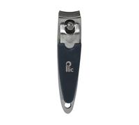 PLIC BEAUTY - Coupe-ongles manucure - Bec arrondi - Couleur bleu foncé - Précision et confort - Acier inoxydable - Finition Soft Touch