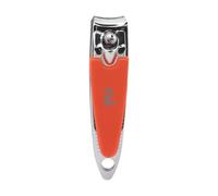 PLIC BEAUTY - Coupe-ongles manucure - Bec arrondi - Couleur corail - Précision et confort - Acier inoxydable - Finition Soft Touch