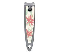 PLIC BEAUTY - Coupe-Ongles Manucure Savane - Acier Inoxydable - Bec Arrondi - Design Floral