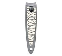 PLIC BEAUTY - Coupe-Ongles Manucure Zèbre - Acier Inoxydable - Bec Arrondi - Design Élégant