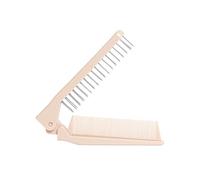 PLIC BEAUTY - Peigne Brosse à Cheveux Pliable- Accessoire de Beauté Compact et Pratique - Idéal pour le Voyage - Couleur Beige - Design Ergonomique - Convient à Tous Types de Cheveux.