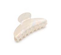 PLIC BEAUTY - Pince Crabe Cheveux Blanc Nacré - Maintien Efficace, Finition Élégante, Grand Format - Blanc