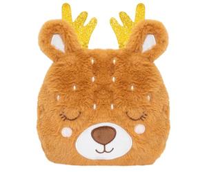 PLIC - Bouillotte doudou 2 en 1 - Peluche plate biche toute douce bébé & enfant - Action chaud et froid 2H - Bouillotte sèche micro-ondes - Perles de céramique