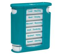 PLIC CARE - Pilulier Tour Hebdomadaire et Journalier - Pratique et modulable - 7 jours- matin, midi, soir, nuit - Organisateur pour médicaments, pilules et vitamines - Français et Néerlandais