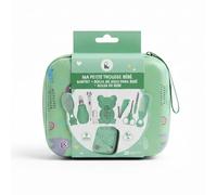 PLIC CARE - Trousse de Soin Bébé Verte - 7 Accessoires Essentiels - Trousse Compacte et Solide - Idéale pour les Premiers Soins de Bébé - Dès la Naissance - Design Mixte - Format Nomade