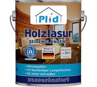 PLID® Lasure de protection du bois pour l'intérieur et l'extérieur - Gris - 2,5 l - Avec protection UV longue durée - Apprêt pour bois extérieur - Gel de protection du bois - Respirant - Fabriqué en