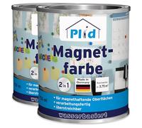Plid® Peinture aimantée Gris Anthracite mat 1,5 L - Peinture magnétique murale [MULTI-SUPPORTS] pour murs, portes, meubles et autres surfaces en bois, métal, plastique dur, béton, papier peint