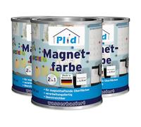 Plid® Peinture aimantée Gris Anthracite mat 2,25 L - Peinture magnétique murale [MULTI-SUPPORTS] pour murs, portes, meubles et autres surfaces en bois, métal, plastique dur, béton, papier peint