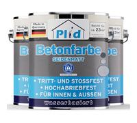 Plid® Peinture Béton 2,25l Gris Argent - Peinture Sol et Mur Intérieur & Extérieur/Haute Résistance, Séchage rapide/Idéale Garage, Cave, Sous-Sol, Terrasse, Escalier, Parking, Atelier, Entrepôt