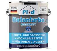 Plid® Peinture Béton 2,5l Gris Anthracite - Peinture Sol et Mur Intérieur & Extérieur/Haute Résistance, Séchage rapide/Idéale Garage, Cave, Sous-Sol, Terrasse, Escalier, Parking, Atelier, Entrepôt