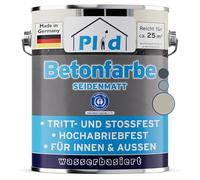 Plid® Peinture Béton 2,5l Gris Silex - Peinture Sol et Mur Intérieur & Extérieur/Haute Résistance, Séchage rapide/Idéale Garage, Cave, Sous-Sol, Terrasse, Escalier, Parking, Atelier, Entrepôt