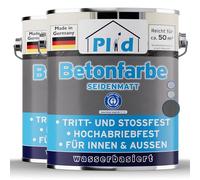 Plid® Peinture Béton 5L Gris Anthracite - Peinture Sol et Mur Intérieur & Extérieur/Haute Résistance, Séchage rapide/Idéale Garage, Cave, Sous-Sol, Terrasse, Escalier, Parking, Atelier, Entrepôt