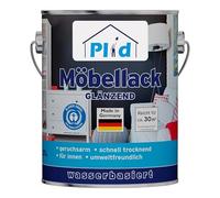 Plid® Peinture Meubles sans ponçage, Blanc Brillant 2,5L - Laque blanche résistante [MULTI-SUPPORTS] pour Mobilier en bois, métal, PVC rigide & Boiseries neuves ou anciennes - Interieur & Exterieur