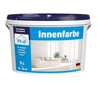 Plid® Peinture murale intérieure Blanc 5 L pour env. 30-35 m² - Couleur Design [Douce lumière] - Finition mate - Haute couvrance - Séchage rapide - Faible odeur - Décoration murs