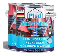 plid® Peinture pour bois - Bleu pigeon - Pour l'intérieur et l'extérieur - Peinture de protection contre les intempéries - Bleu pigeon - Peinture de protection durable du bois - Peinture pour bois -