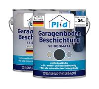 Plid® - Peinture Sol Garage Gris Anthracite 5L - Revetement de Sol Béton, asphalte, ciment - Intérieur/Extérieur - Etanche et Résistant au gel, diesel, huile de moteur - Fabriqué En Allemagne