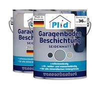 Plid® - Peinture Sol Garage Gris Argent 5L - Revetement de Sol Béton, asphalte, ciment - Intérieur/Extérieur - Etanche et Résistant au gel, diesel, huile de moteur - Fabriqué En Allemagne