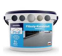 Plid® Plastique liquide intérieur et extérieur Gris clair 5 l - Plastique liquide - Couche de protection pour sol et mur - Peinture béton imperméable - Revêtement de sol terrasse, atelier, cave